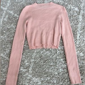 Brandy Melville Pink Mock Neck Top